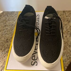 Seven dials black lace sneakers size 5.5